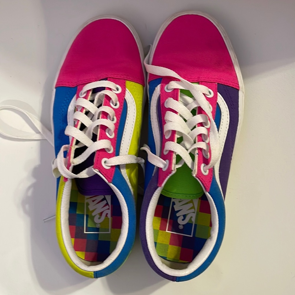 Multicolor Vans Size 7.5